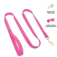 thumbnail image 5 of ZDM Soft Leather Dog Collar and Leash Set, Comfy & Stylish Leather Dog Leash and Collar Set, Bright & Solid Hot Pink Dog Collar with Quick Release Metal Buckle for Small Medium Large Dogs, 5 of 7