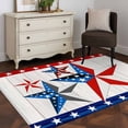 thumbnail image 5 of 4th of July Area Rug 4x6 Washable Rug Non Slip Independence Day Star American Flag Vintage Large Area Rug Indoor Floor Carpet for Entryway Bedroom Kitchen Living Room Home Office Dining Room Nursery, 5 of 8