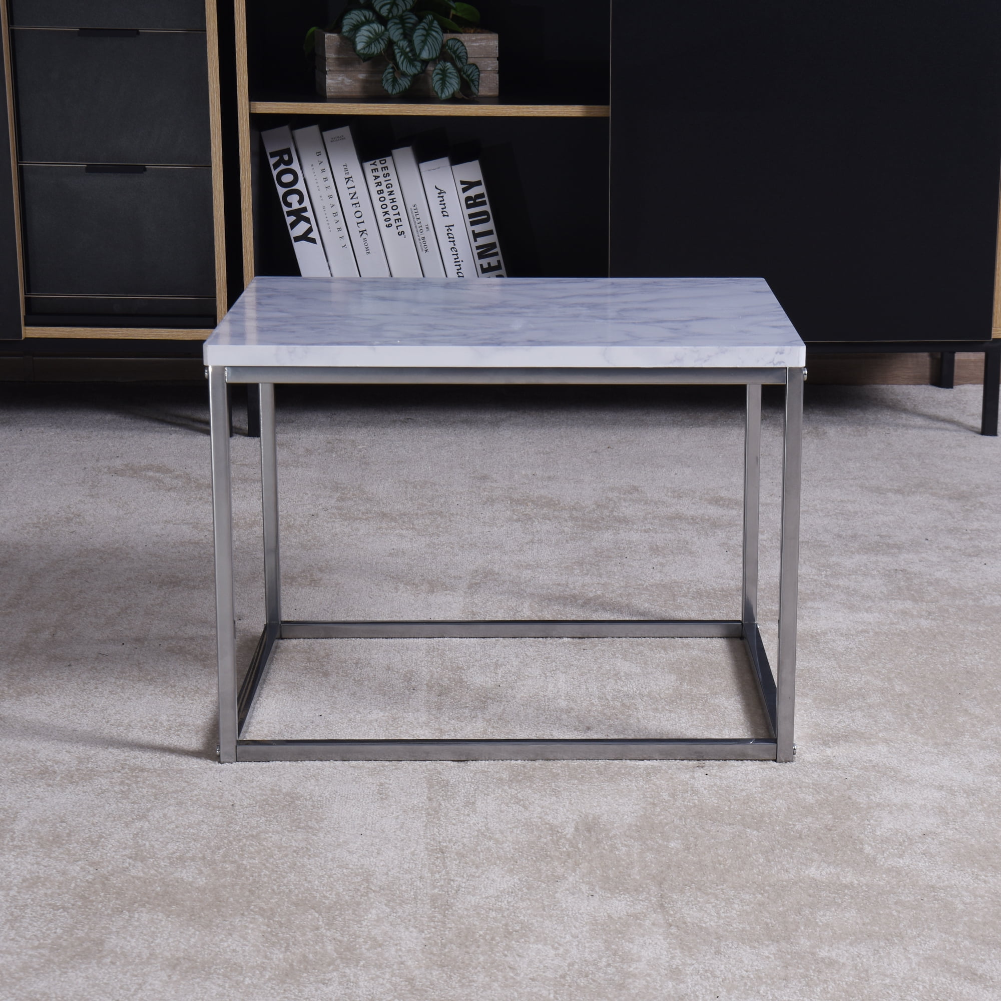 Private Jungle Living Room White Coffee Table with MDF Top, Nesting Table with Metal Legs 17.71 x 20.87 x 15.36 inch(White) Private Jungle Living Room White Coffee Table with MDF Top, Nesting Table with Metal Legs 17.71 x 20.87 x 15.36 inch(White)
