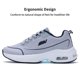 thumbnail image 3 of Zapatillas de tenis ortopédicas AOV para mujer, talla 7.5, gris y azul, 3 of 6