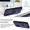 thumbnail image 5 of Allytechgroup Samsung Galaxy S23 Case with Cards Holder, Crossbody Shoulder Strap Ring Holder Kicsktand Bumper Shockproof Slim Fit Wallet Case Cover for Samsung Galaxy S23, Blue, 5 of 6