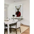 thumbnail image 3 of Marmont Hill "Deer in Smoking Jacket" Painting Print on White Wood, 3 of 7