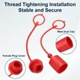 thumbnail image 4 of Uxcell 4 Set 3/4 ISO-B Hydraulic Hose Male Dust Cap & Female Plug Cover, Red, 4 of 7
