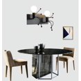 thumbnail image 2 of Aplique de pared creativo retro de hierro Art Deco con base E27 para bar, dormitorio, cocina, restaurante, cafetería y pasillo, color negro., 2 of 3