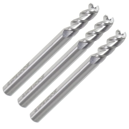 

waltyotur Carbide Milling Cutter Suitable for Cutting Nonferrous Metals on Aluminum 3/16 Inch Shank Diameter x 9/16 Inch Cutting Length x 2 Inch Total Length 3 Pieces