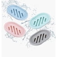 thumbnail image 4 of Syenll 2 Pack Soap Dish with Drain, Double Layer Plastic Draining Soap Holder for Bathroom Shower Kitchen (Blue), 4 of 8