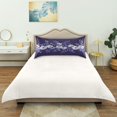 thumbnail image 5 of Satin Pillowcase Home Luxury Envelope Pillowcases Soft And Smooth Navy Blue Floral, 5 of 6