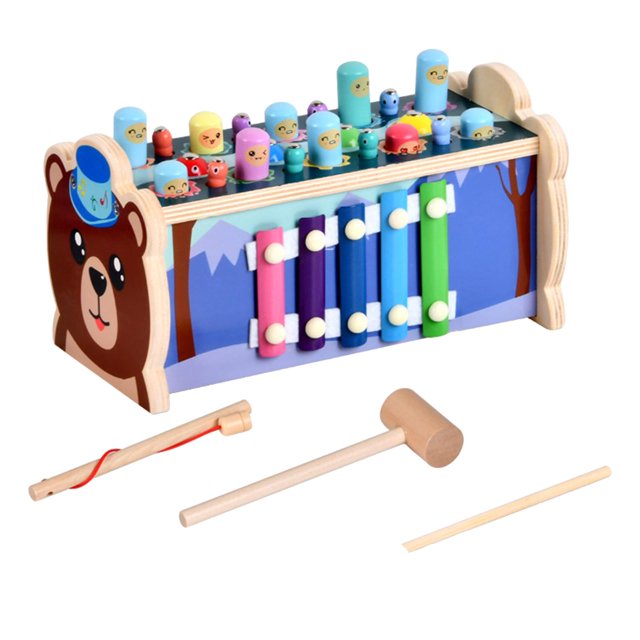 Juguete Educativo de Percusión Perfecl para Niños Pequeños Material Madera 25 cm x 13 cm x 15 cm