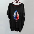 thumbnail image 2 of AKOEE Womens 2024 Fashion Oversized Long Tops Summer Casual Crew Neck Bat Short Sleeve Loose Asymmetrical Shirt (Medium, Black 04), 2 of 4