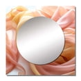 thumbnail image 2 of Designart "Tender Pink Silken Wave I" Abstract Liquid Ink Square Mirror For Wall Decor - Large Pink Square Mirror Printed Wall Decor - Modern Square Living Room Mirror, 2 of 5
