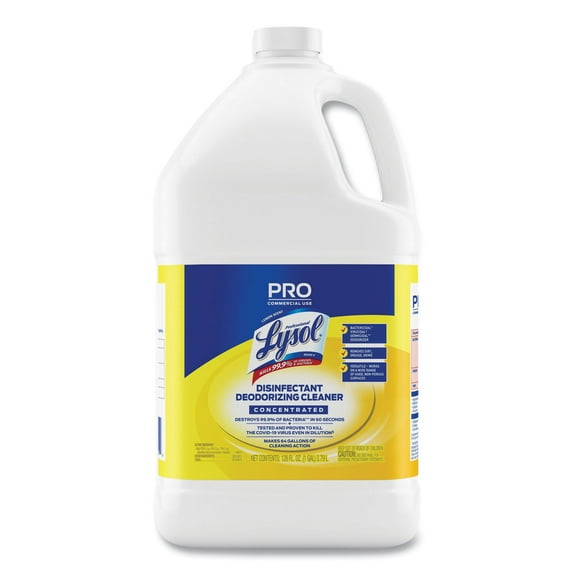Disinfectant Deodorizing Cleaner Concentrate, Lemon Scent, 128 oz Bottle | Bundle of 10 Each