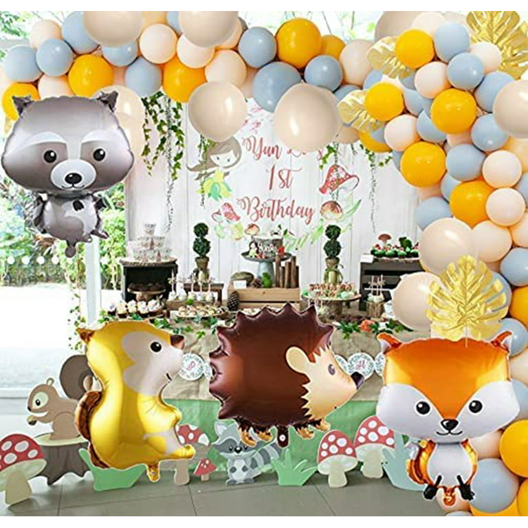 Woodland Baby Shower Woodland Fox Balloons Arch, Woodland Creatures Banner Fawn Animal Friends Felt Garland Baby Shower Party Supplies Decorations