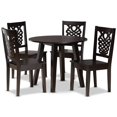 thumbnail image 1 of Baxton Studio Mina Modern and Contemporary Transitional Dark Brown Finished Wood 5-Piece Dining Set, 1 of 5