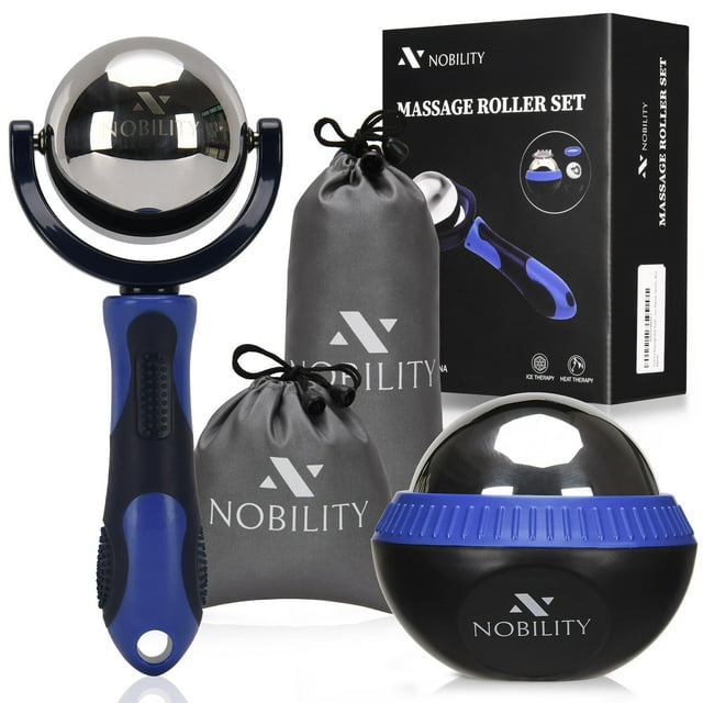 Bola de masaje Nobility, hielo, fría y caliente, tejido profundo, azul