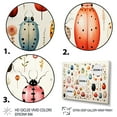 thumbnail image 4 of Designart "Meadow Alive with Colorful Beetles" Oversized Animals Framed Wall Art - Modern Colorful Insects & Bugs Hallway Framed Wall Art Decor, 4 of 7