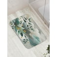 thumbnail image 3 of Ambesonne Eucalyptus Leaves Bath Mat, Waves and Leafs, 30.2" x 20", Dark Sea Green Grey Teal, 3 of 3