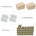 thumbnail image 4 of 3" Wood Furniture Leg Chair Table Desk Feet Round Leg Replacement 8 Pack, 4 of 6