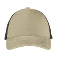 thumbnail image 2 of Mens Super Soft Mesh Cotton/Polyester Back Cap Khaki/ Chocolate Brown OSFA, 2 of 4