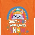 thumbnail image 3 of Paw Patrol - Just A Pup Who Loves Snow - Toddler And Youth Short Sleeve Graphic T-Shirt, 3 of 6