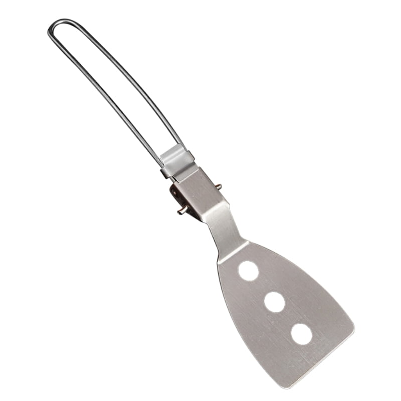 Stainless Steel Foldable Spatula Food Turner Outdoor Camping Cooking Cookware 