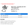 thumbnail image 2 of Water Pump - Compatible with 1981 - 1992 Dodge W350 1982 1983 1984 1985 1986 1987 1988 1989 1990 1991, 2 of 2