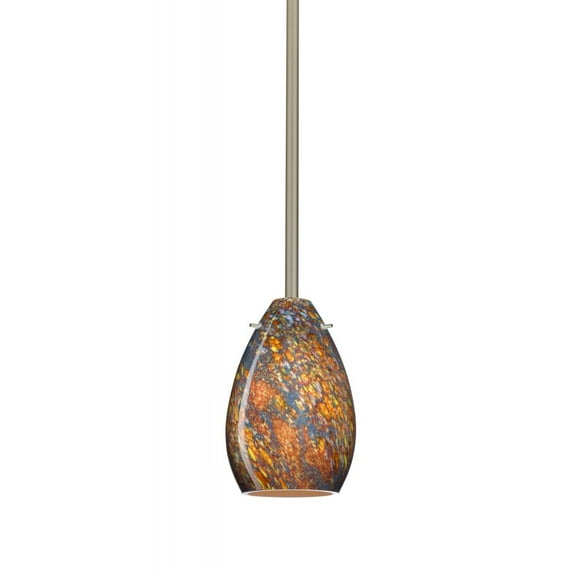 Besa Lighting 1TT-1713CE-SN Pera Pendant Light, Satin Nickel