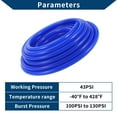 thumbnail image 4 of Unique Bargains Silicone Vacuum Tubing Hose Automotive Vacuum Line High Temperature 50Ft 1/2" 12mm ID 2.5mm Thickness 1 Pcs Blue 130PSI Max Pressure, 4 of 6