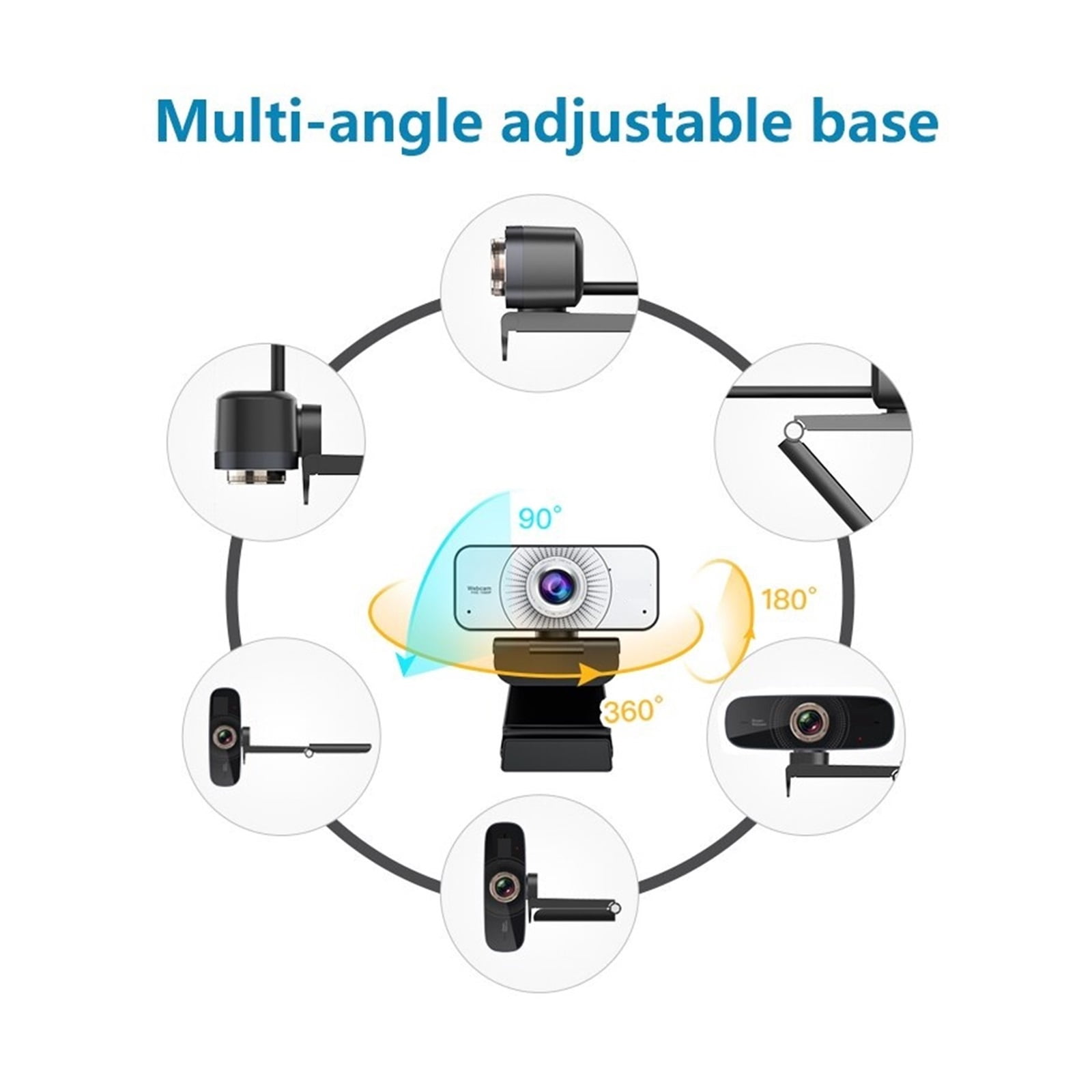 Webcam Full HD 1080P Webcam Manual Focus With Microphone USB For PC Computer For Conferencing, Live Streaming ,HD Video