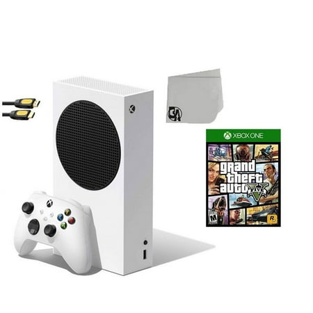 Xbox Series S Video Game Console White with Grand Theft Auto V BOLT AXTION Bundle Used