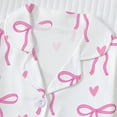 thumbnail image 6 of Einccm Girls 2-Piece Pajama Set, Long Sleeve Top and Short Pants with Button-Down Collar and Cute Print, Soft Polyester Comfort Fit for Casual Daily Wear, Ages 4-7 Years, 6 of 9