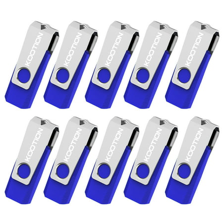 KOOTION 10PCS 1GB USB 2.0 Flash Drive Memory Stick Fold Storage Thumb Stick Pen Swivel Design,