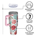thumbnail image 4 of OBREWU Pioneer Flower Tumbler with Handle and Lid,Pioneer Flower 40oz Double Wall Vacuum Insulated Tumbler,Cups Gift for Women and Men, 4 of 7