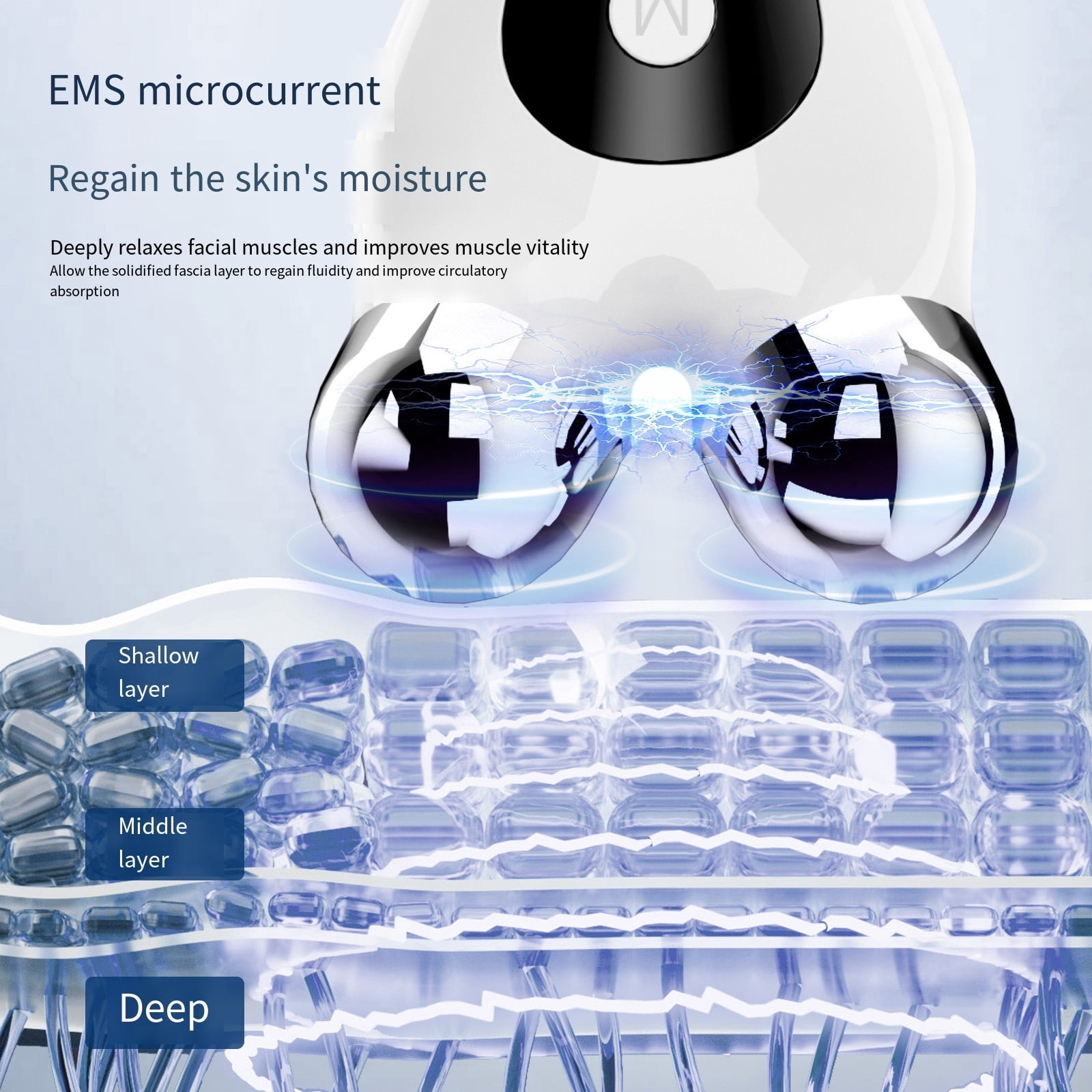 Micro Roller Massager Household V Shaped Facial Device For Lifting Firming Skin And Improved Circulation