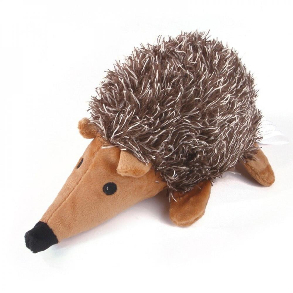 Elaydool Plush Dog Chew Toy Cute Stuffed Hedgehog Shape Squeak Pet