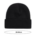 thumbnail image 6 of Tnobhg Winter Knitted Beanie Hat Casual Flanging Stretch Soft Warm Solid Color Autumn Winter Outdoor Skiing Cycling Women Men Unisex Skull Cap, 6 of 8
