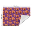 thumbnail image 3 of XMXT 6 Pcs PVC Woven Placemats, Purple Pumpkin Ghost Faces Stain Resistant Anti-Skid Place Mats for Dining Table, 12 x 18 inches, 3 of 6