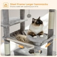 thumbnail image 3 of PAWZ Road 73" Cat Tree for Large Cats, Multi Level Play Tower Condo 7 Sisal Scratching Posts, Gray, 3 of 12