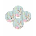 thumbnail image 7 of 13 Inch Round Placemats Set of 4, Turquoise Easter Non Slip Heat Insulation PP Table Mats, Spring Easter Bunny Eggs Floral Wooden Washable Place Mats for Kitchen Dining Party Table Decor, 7 of 7