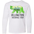 thumbnail image 3 of Inktastic Yellowstone National Park Mountains and Bear Shape Long Sleeve Youth T-Shirt, 3 of 5