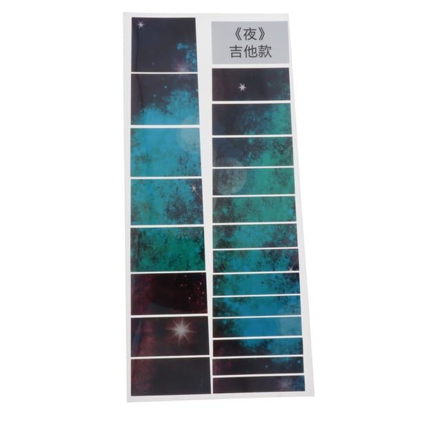 Novedad Etiqueta Engomada con Incrustaciones de Guitarra Fretboard Marker Fret Decal 22x16cm - Noche Sunnimix Etiqueta de diapasón