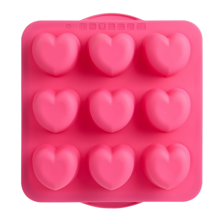Trudeau 5050671 Stampo Per 12 Muffin In Silicone – 41x27 Cm, Grigio/Fucsia, Antiaderente E Senza BPA