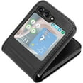 thumbnail image 5 of Case for Samsung Galaxy Z Flip 5 Leather Case, Galaxy Z Flip 5 Case Flip Folio Case Anti-Scratch Durable Heavy Duty Protective Shockproof Case for Samsung Galaxy Z Flip 5 Matte Black, 5 of 12