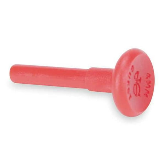 Push-Fit Fitting Plug, 5/32 in Tube Size, Acetal, Red, 10 PK
