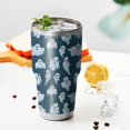 thumbnail image 3 of 30oz Dark Blue Halloween Ghosts Tumblers Stainless Steel Tumbler with Lid and Straw,Vacuum Insulated Double Wall Travel Tumbler Cups Mug with Cleaning Brush for Coffee,Tea, 3 of 7