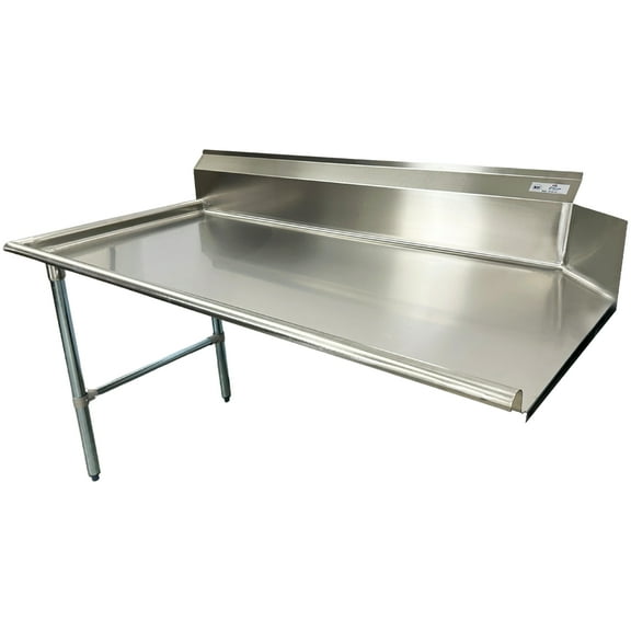 60''x30''x45'' Stainless Steel Clean Straight Dishtable - Left Table, NSF Clean Dish Table