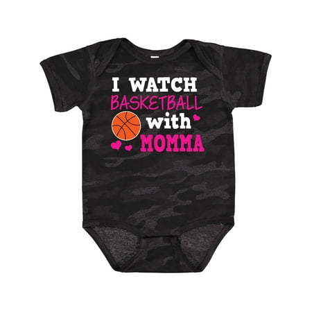 

Inktastic I Watch Basketball with Momma Gift Baby Girl Bodysuit