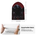 thumbnail image 2 of Lsque Panther Red Background Pattern Knitted Beanie, Unisex Winter Hat, Knit Hat Winter Beanies Thick Fisherman Beanies Cuffed Plain Skull Caps, 2 of 6