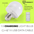 thumbnail image 5 of Rechargeable Battery Operated Light Bulbs, 300LM E26 Screw in Bulb for Lamps with Remote Control Dimmable&Timer, 5 of 8