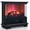 Black, variant on GVN Fireplace, Electric Fireplace Heater,27 Inch Freestanding Electric Fireplace with 3-Level Vivid Flame Thermostat-White