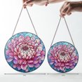 thumbnail image 3 of Window Hanging Glass Chrysanthemum Flower, Car Decoration, Elegant Stained Glass Art, Gift for Dad or Mom, Home or Auto Decor, Unique Handmade Ornament for Parents, 3 of 5